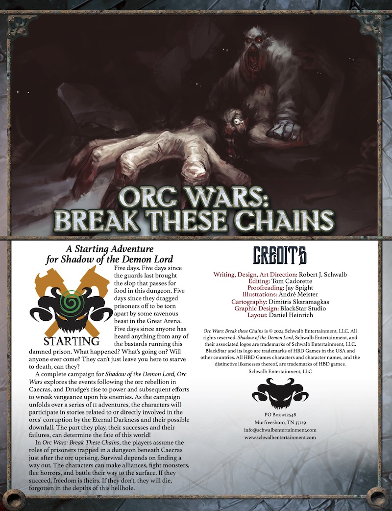 (RPG PDF Spotlight) Orc Wars: Break These Chains | Voices From The Pulpit